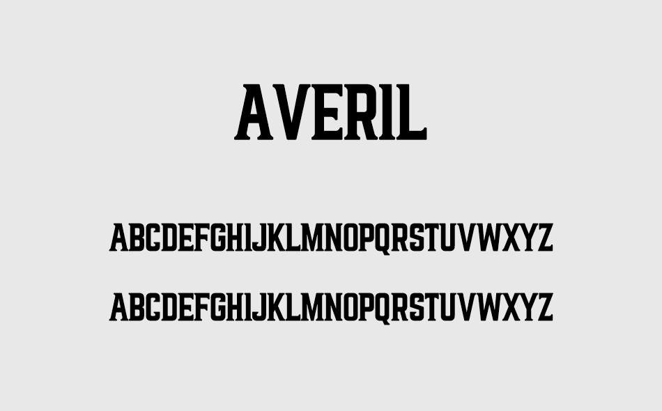 Averil font