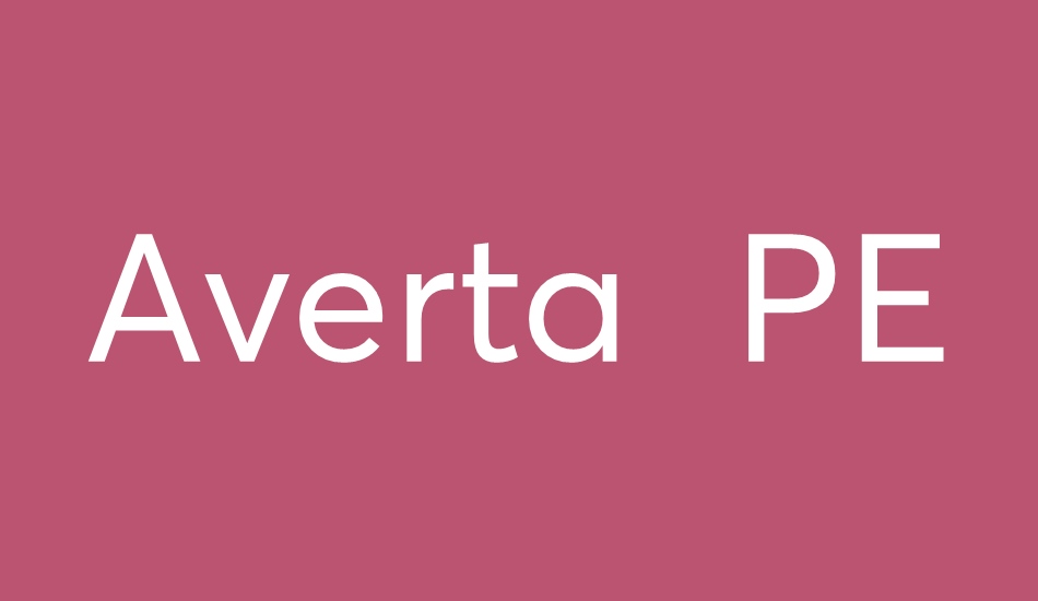 Averta Demo PE Cutted Demo font big