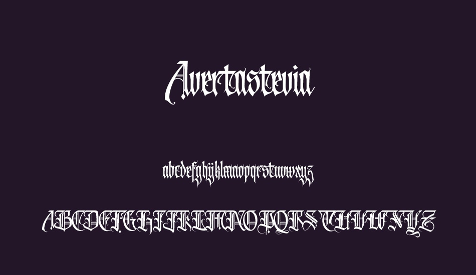 Avertastevia PERSONAL USE ONLY font