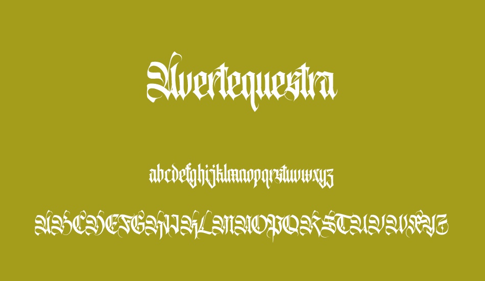 Avertequestra PERSONAL USE ONLY font