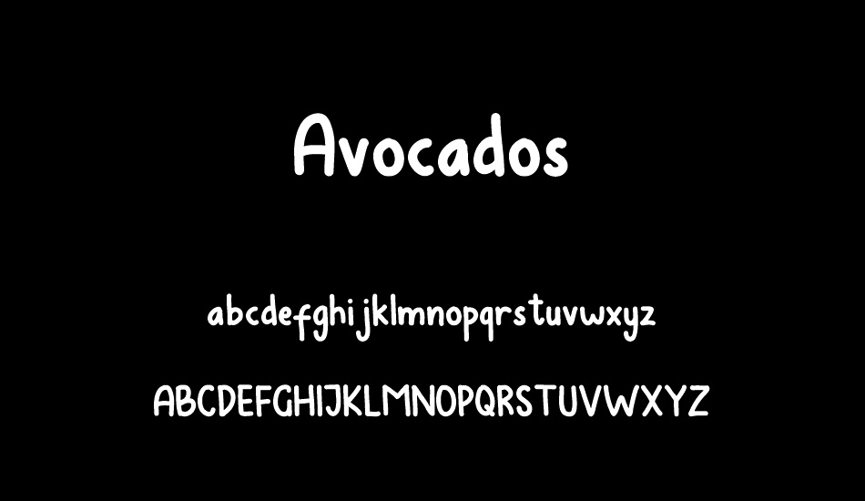 Avocados font