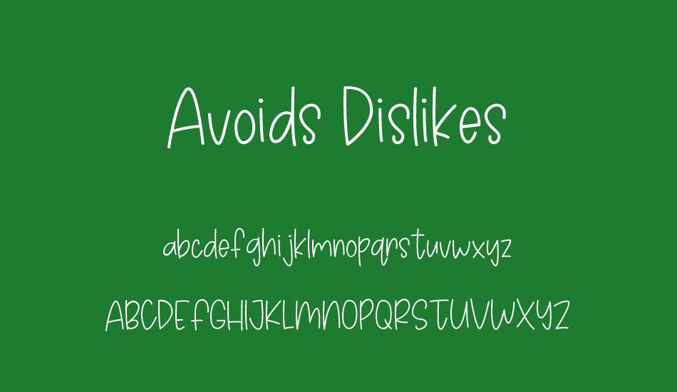 Avoids Dislikes font