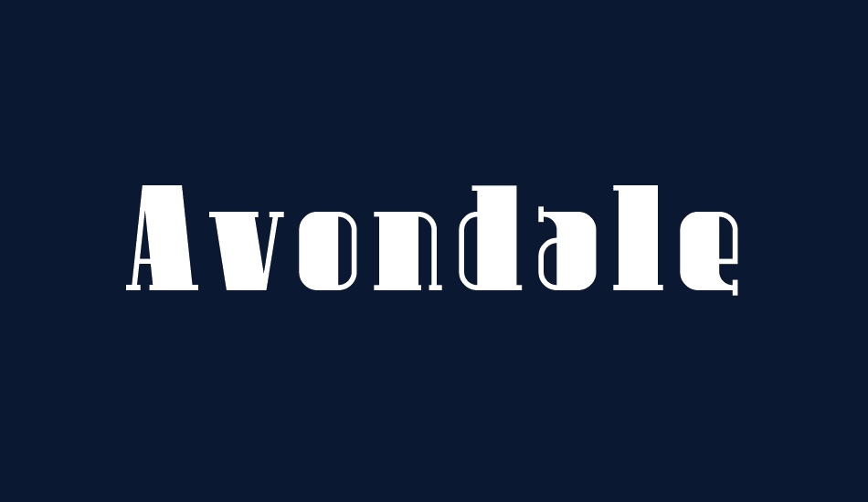 Avondale font big