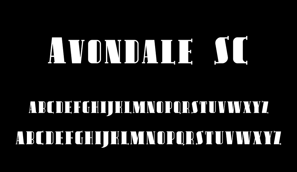 Avondale SC font