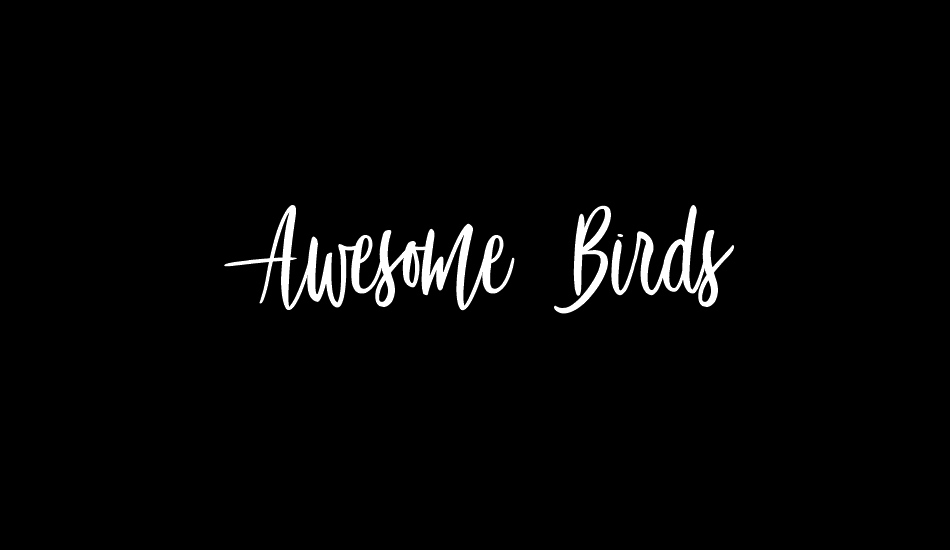 Awesome Birds font big
