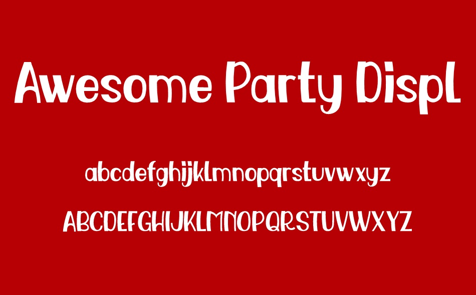 Awesome Party Display font