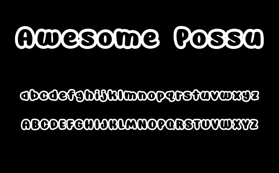 Awesome Possum Outline font