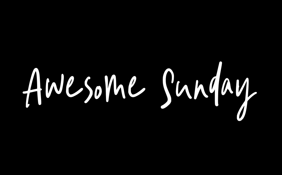 Awesome Sunday font big