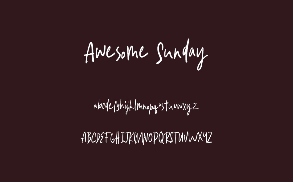 Awesome Sunday font