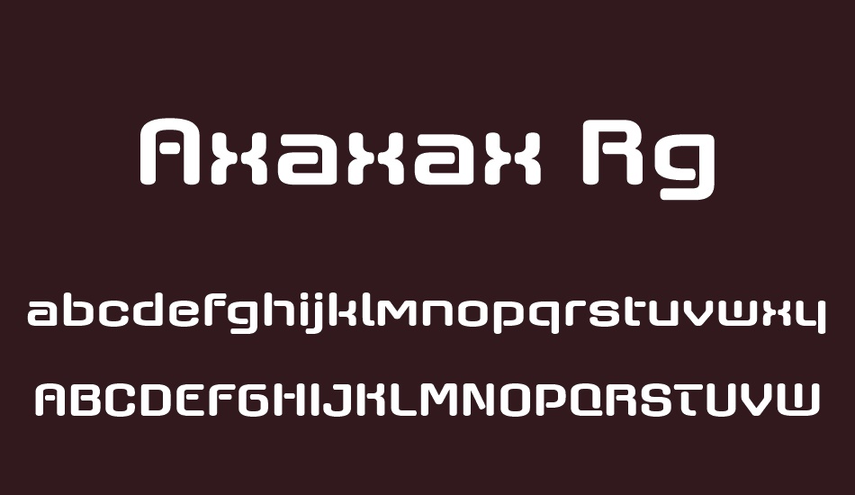 Axaxax Rg font