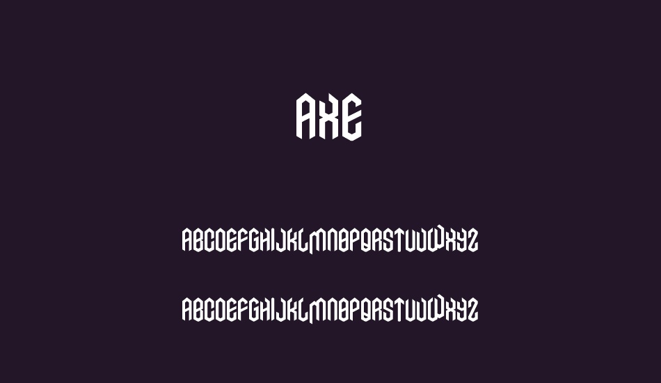 AXE font