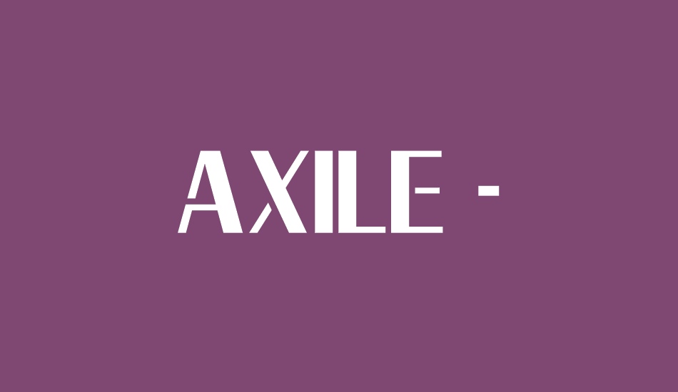 Axile - Personal Use Only font big