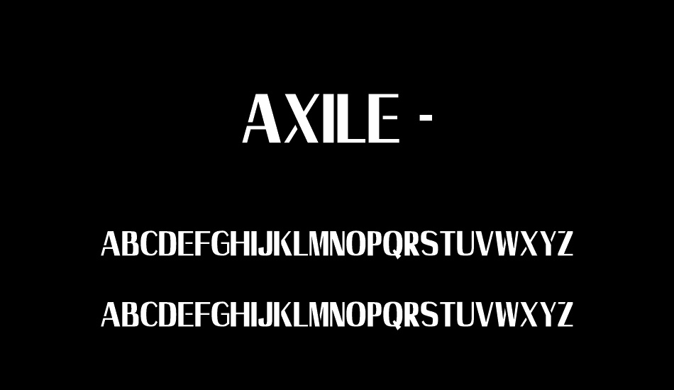 Axile - Personal Use Only font