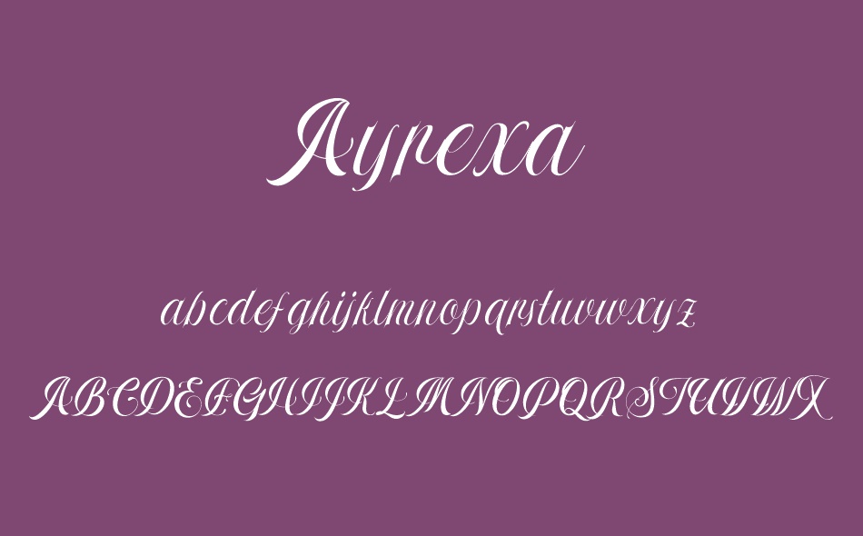 Ayrexa font