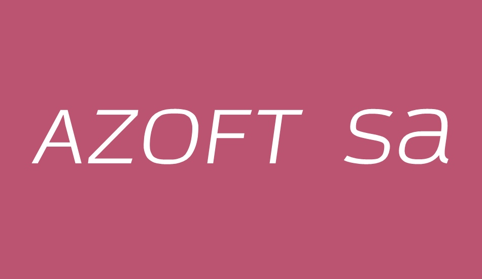 Azoft Sans font big
