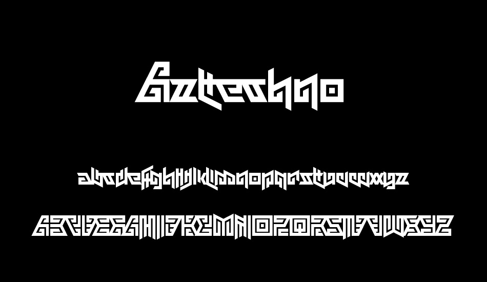 Aztechno font
