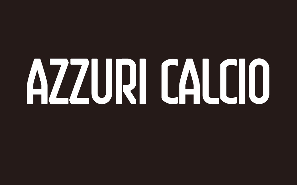 Azzuri Calcio font big