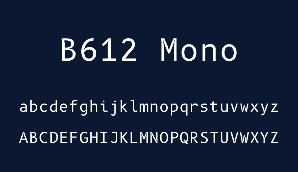 B612 Mono font