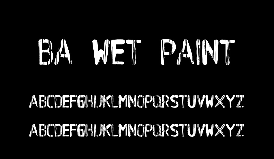 BA Wet Paint font