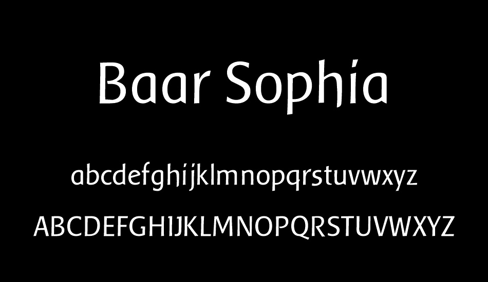 Baar Sophia font