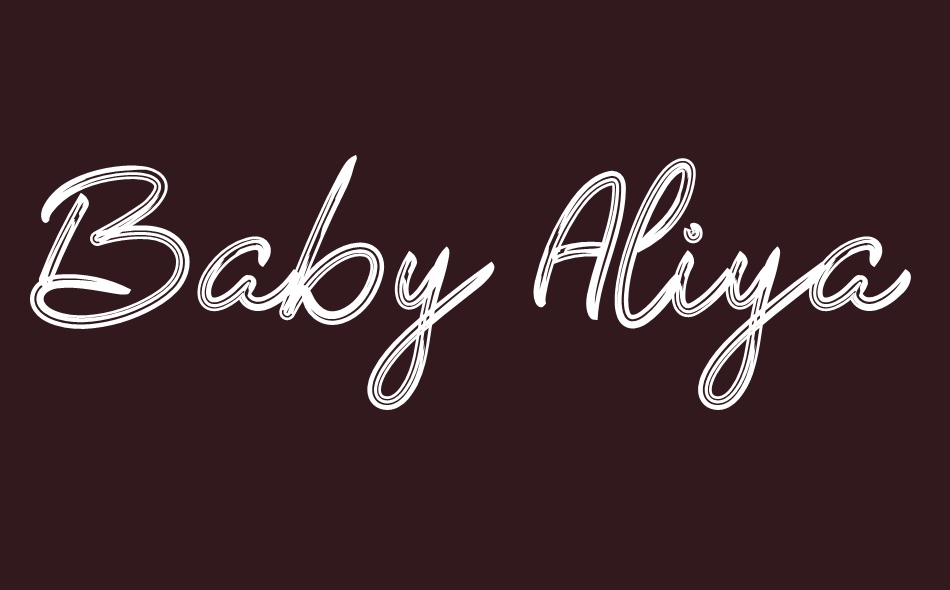 Baby Aliya font big