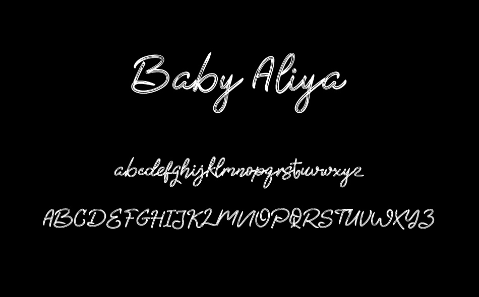 Baby Aliya font