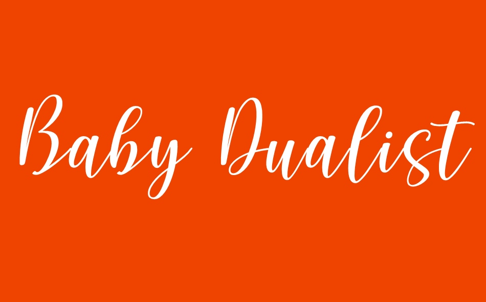 Baby Dualistic font big