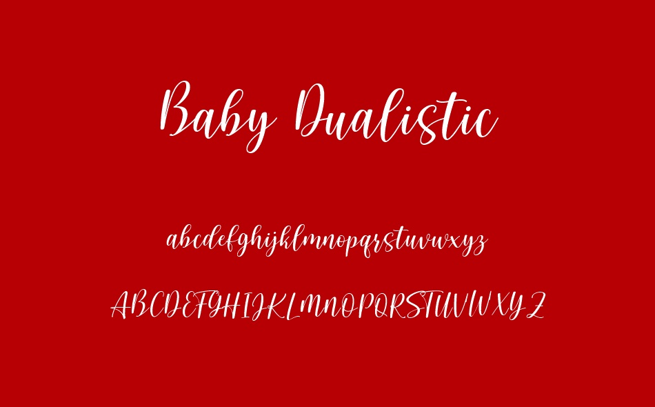 Baby Dualistic font