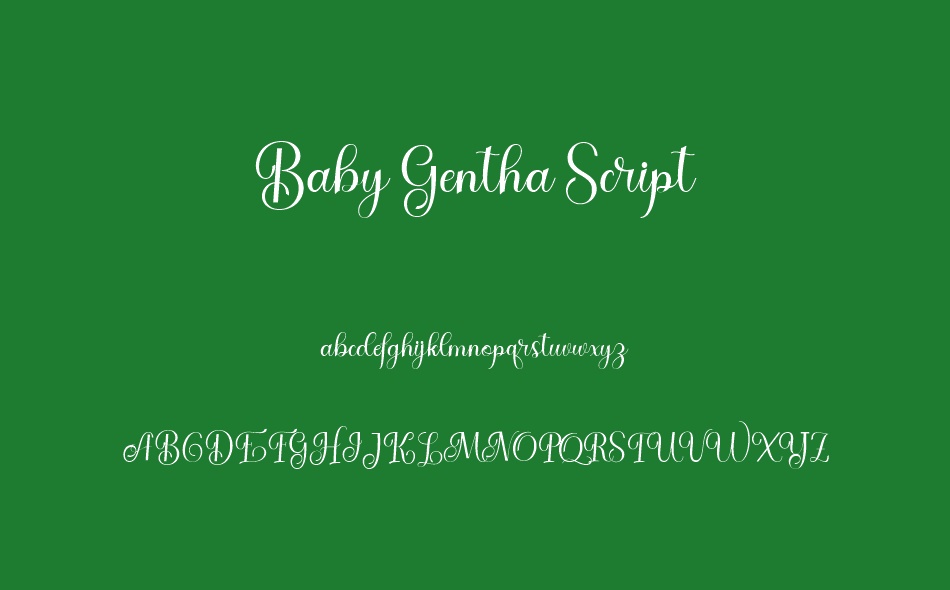 Baby Gentha Script font