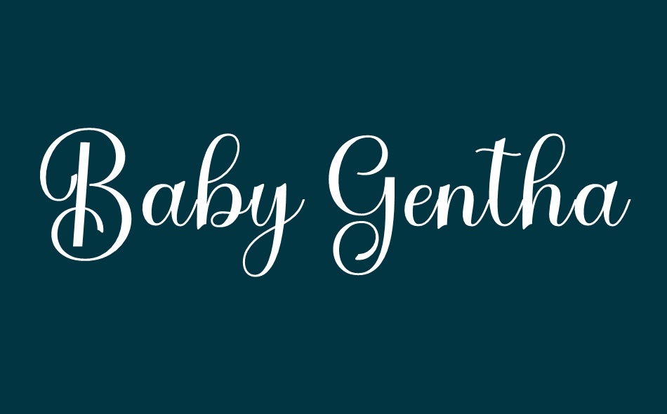 Baby Gentha Script font big