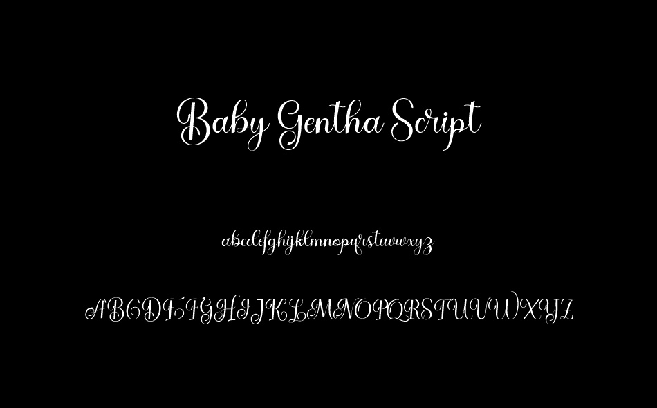 Baby Gentha Script font