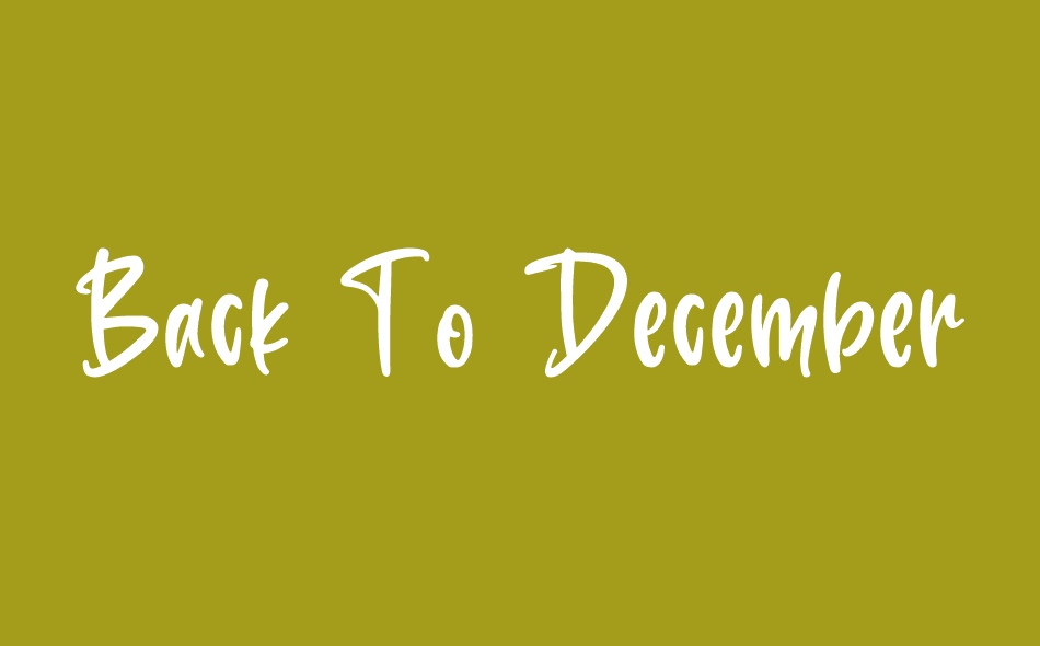 Back to December font big