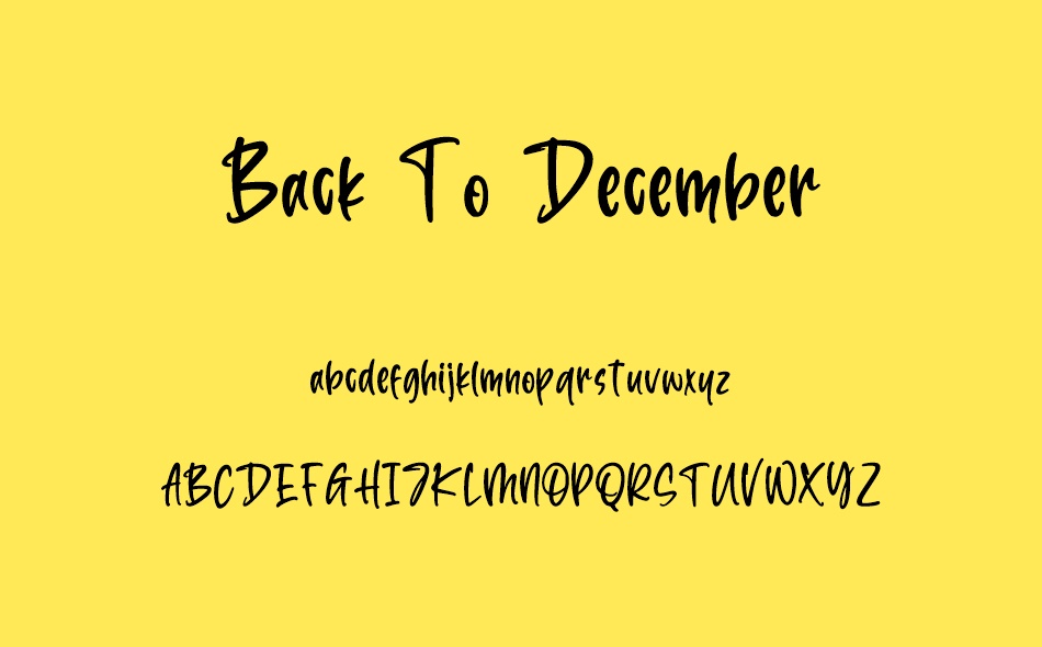 Back to December font