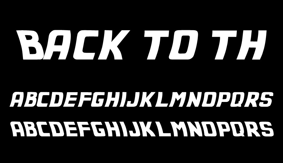 Back to the future 2002 font