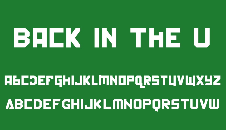 Back In The USSR DL font