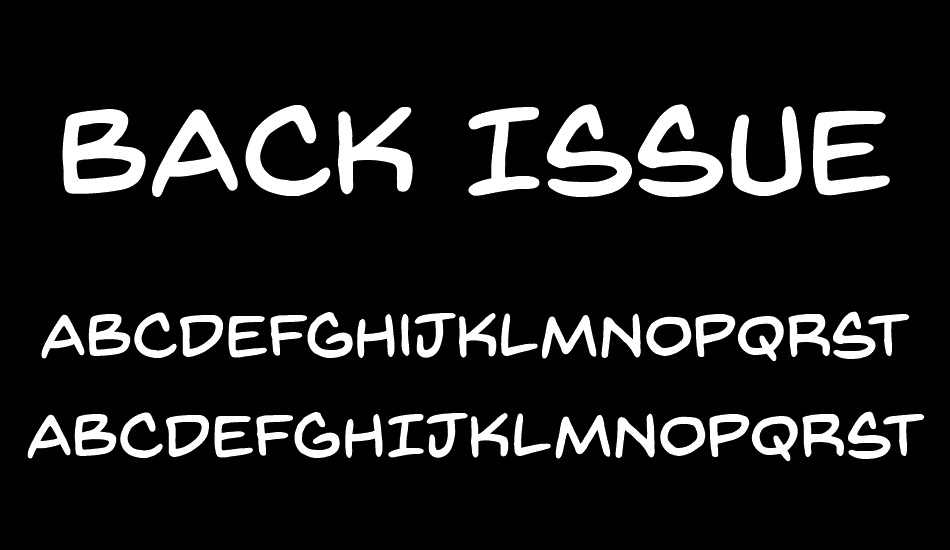 Back Issues BB font