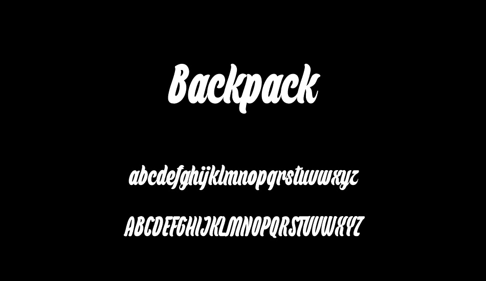 Backpack Personal Use font