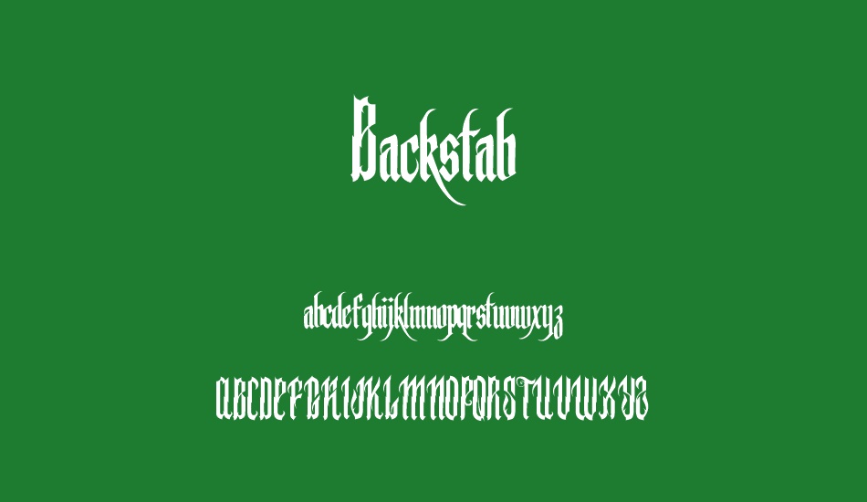 Backstab Personal Use font