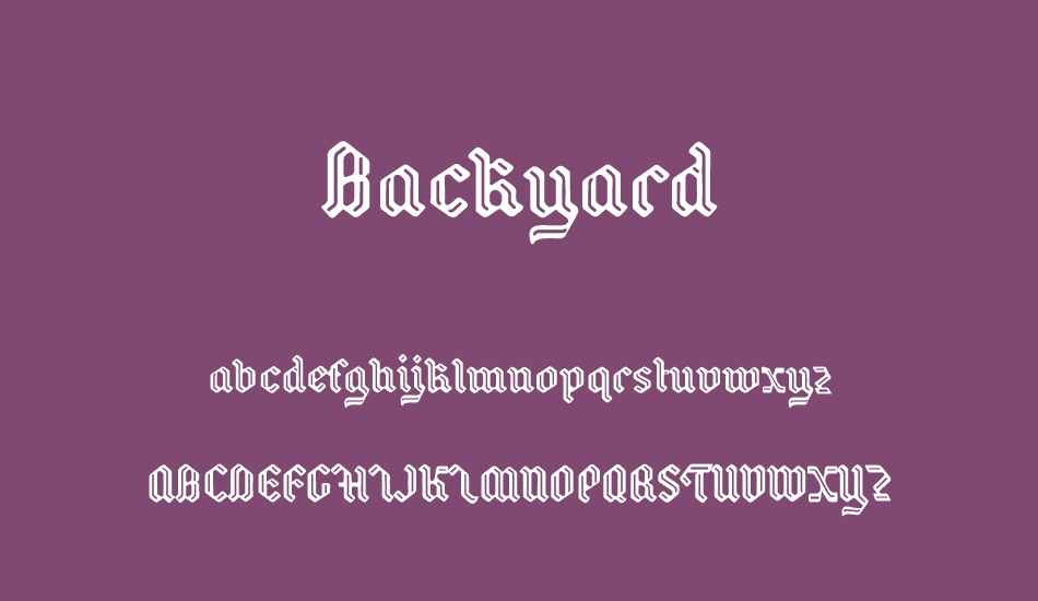 backyard-personal font