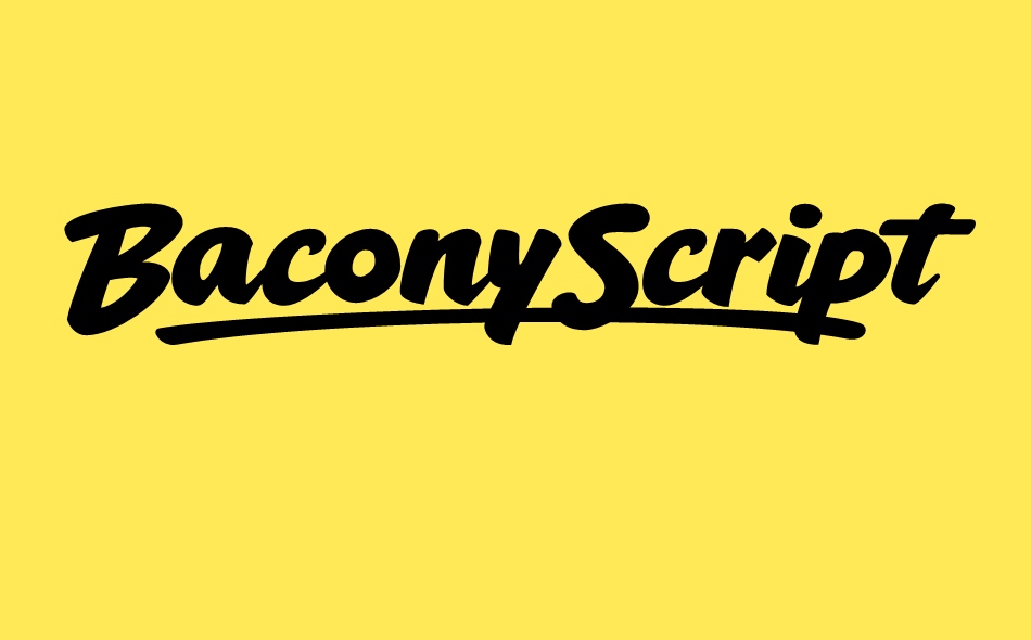 Bacony Script font big