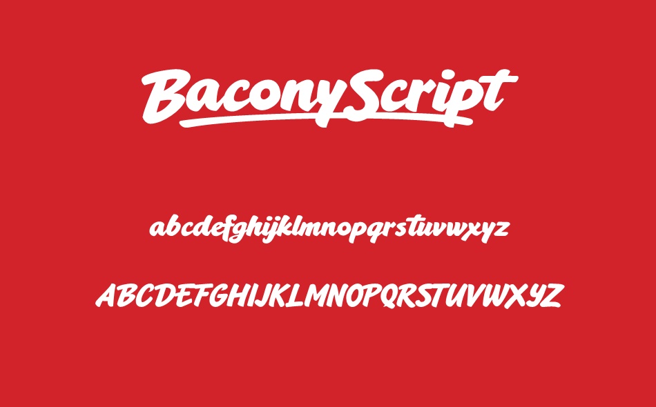 Bacony Script font