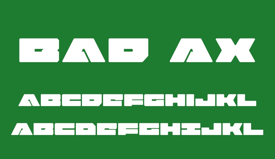 Bad Axe font