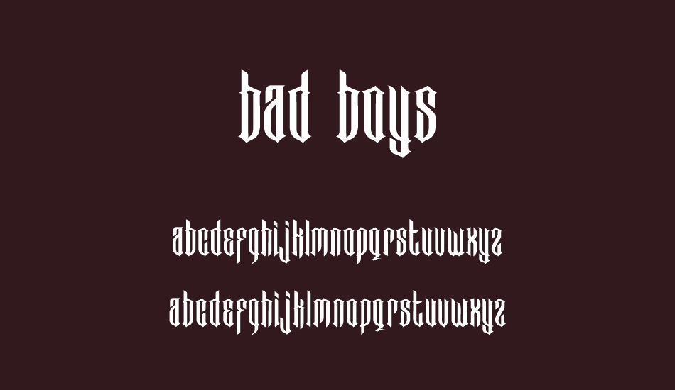 Bad Boys font