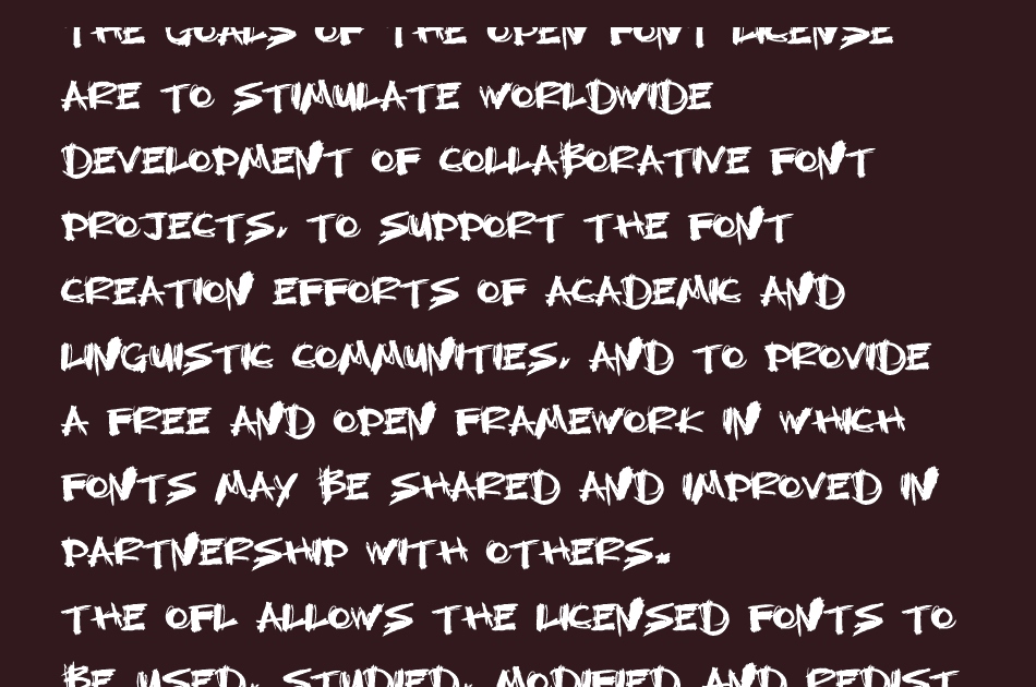 Bad Brush font 1