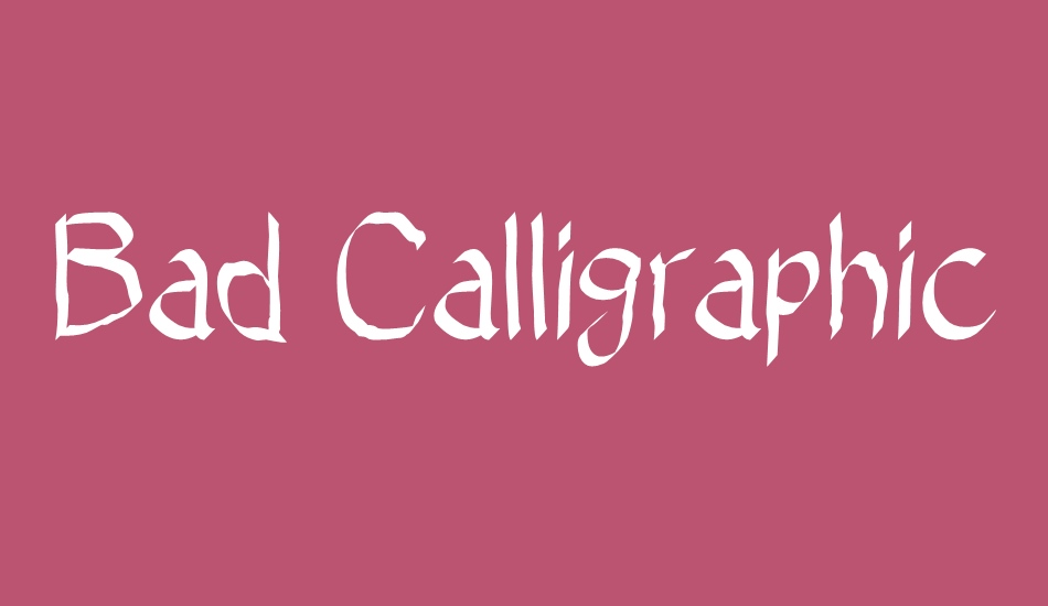 Bad Calligraphic 2 font big