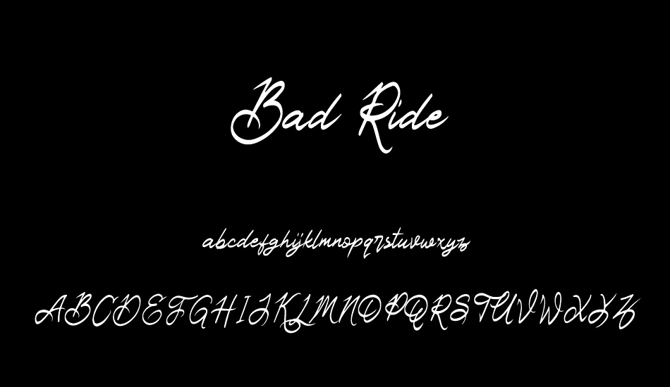 Bad Ride font