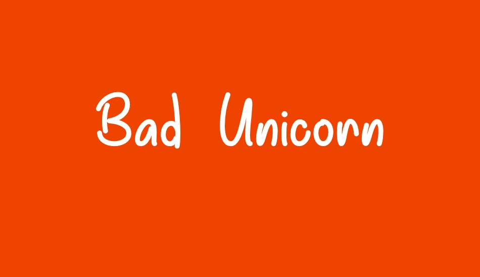 Bad Unicorn DEMO font big