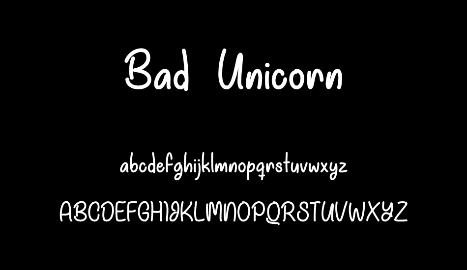 Bad Unicorn DEMO font