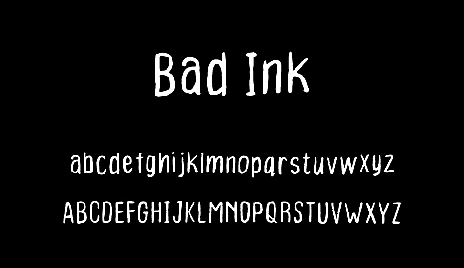Bad Ink font