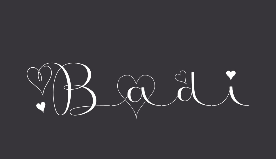 badinerie-love font big